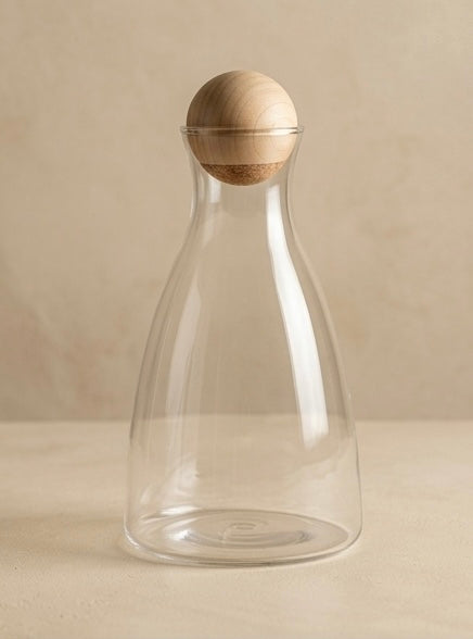 Terrarium Container with wooden ball lid