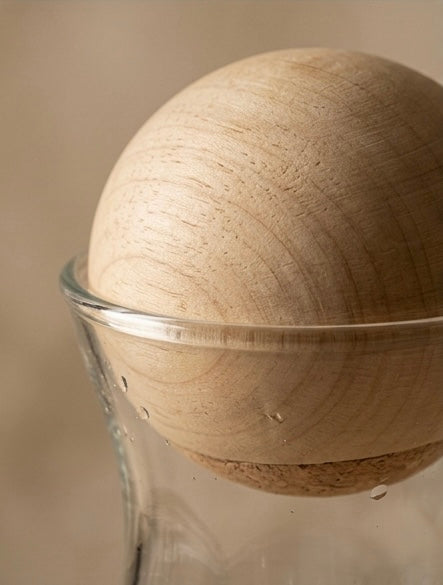 Terrarium Container with wooden ball lid