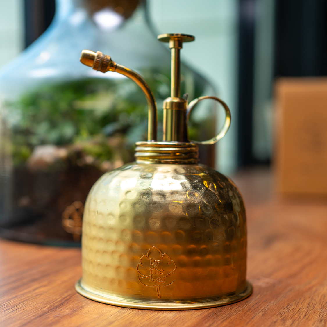 ByTheLeaf Hammered Brass Spray Bottle